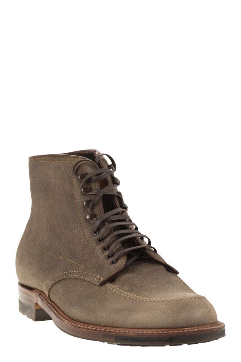 ALDEN Suede Lace-Up Boot with Commando Sole - Ankle Height