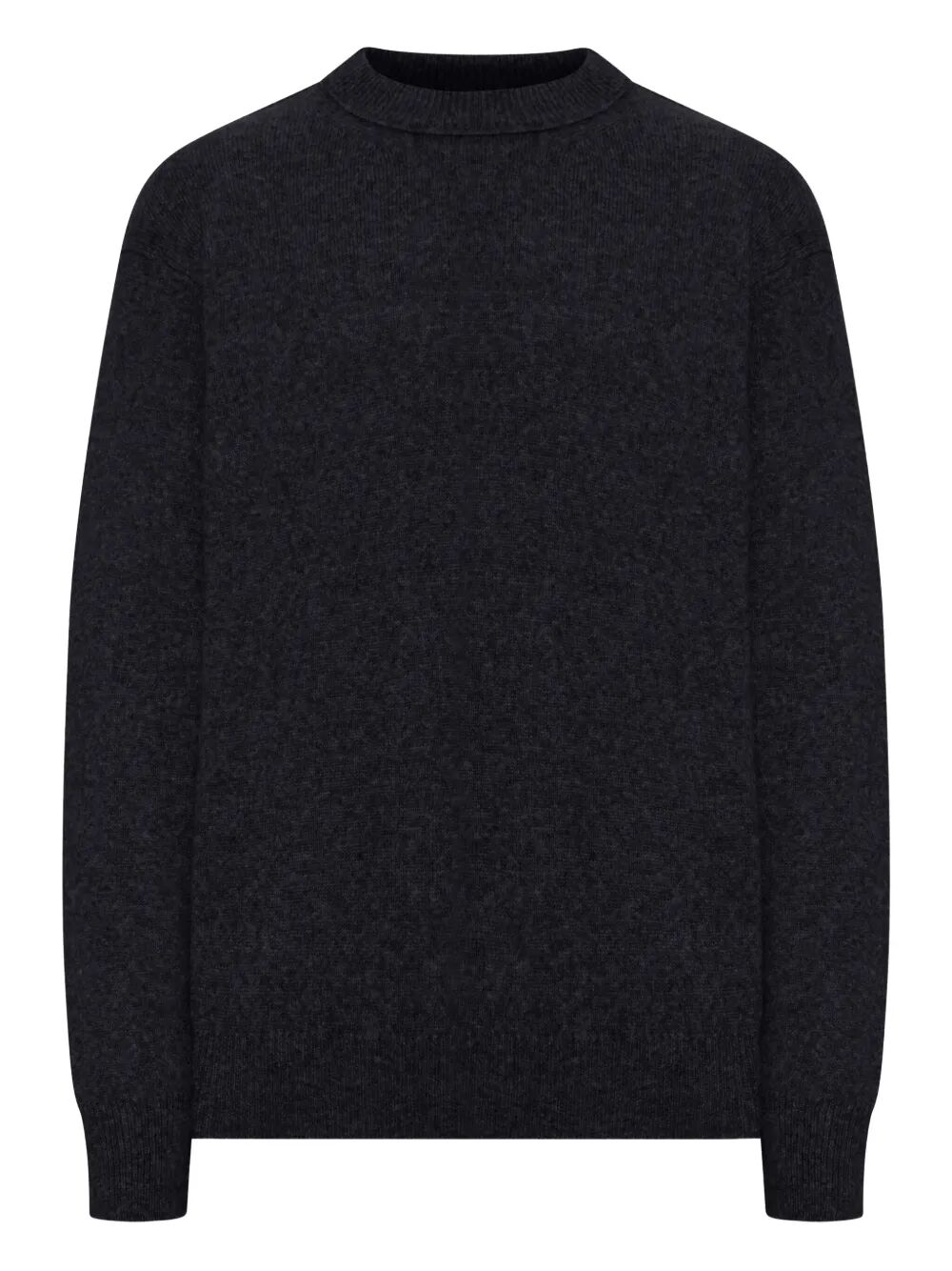 ROBERTO COLLINA Contrasting Stitching Crewneck Wool Sweater