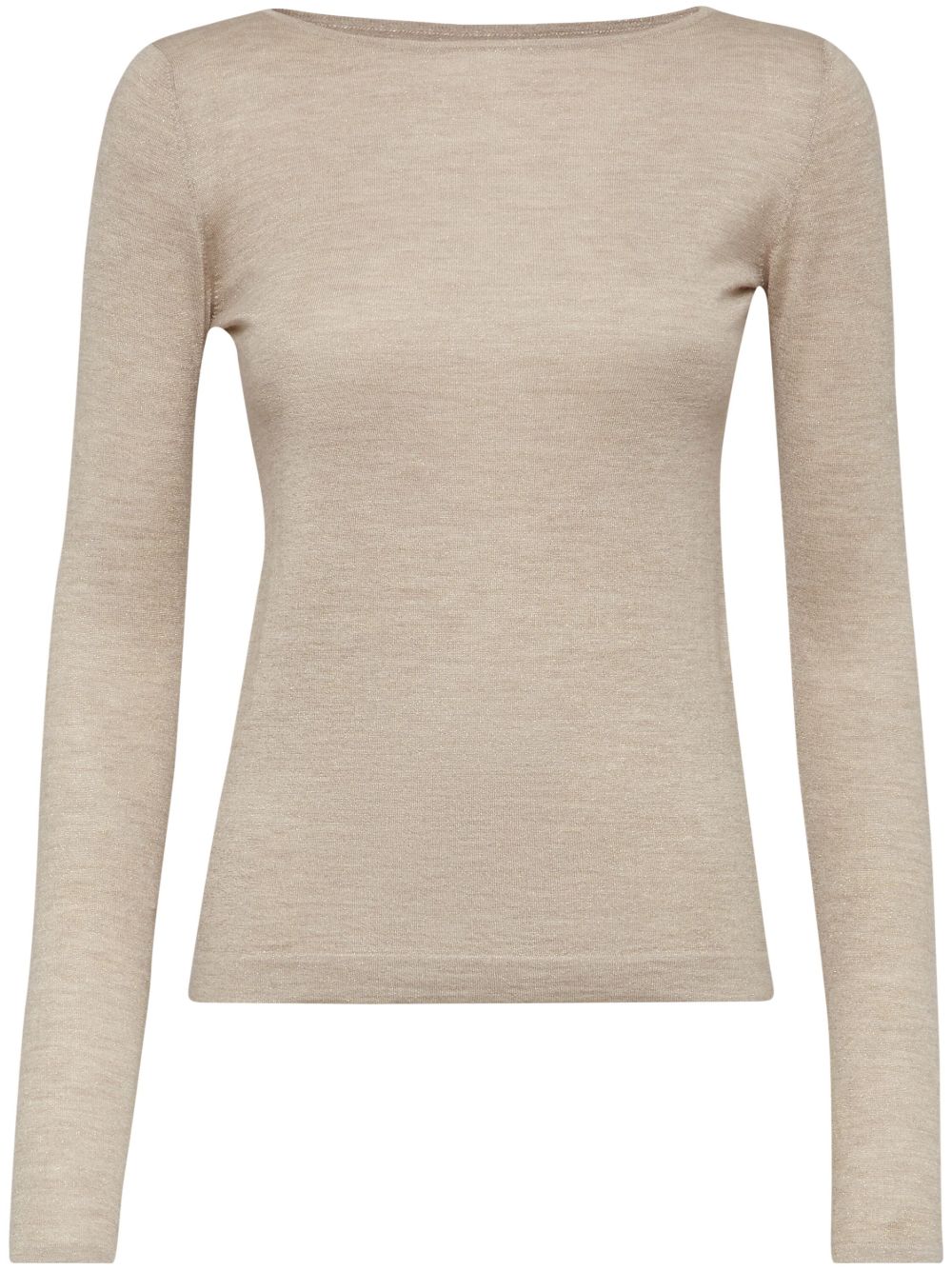 BRUNELLO CUCINELLI Cashmere and Silk Blend Sweater with Boat Neck for Women