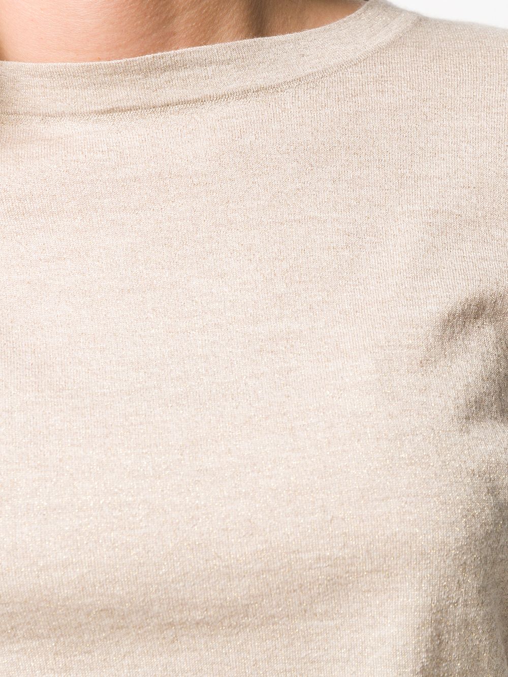 BRUNELLO CUCINELLI Cashmere and Silk Boat Neck T-Shirt - Women's