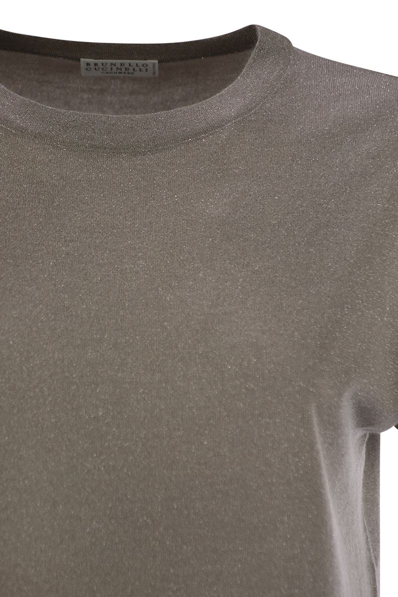 BRUNELLO CUCINELLI Sparkling Lightweight Cashmere and Silk Sweater