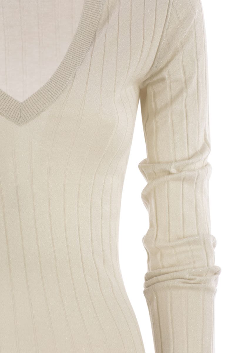 BRUNELLO CUCINELLI Lightweight Cashmere and Silk Broad Rib Sweater