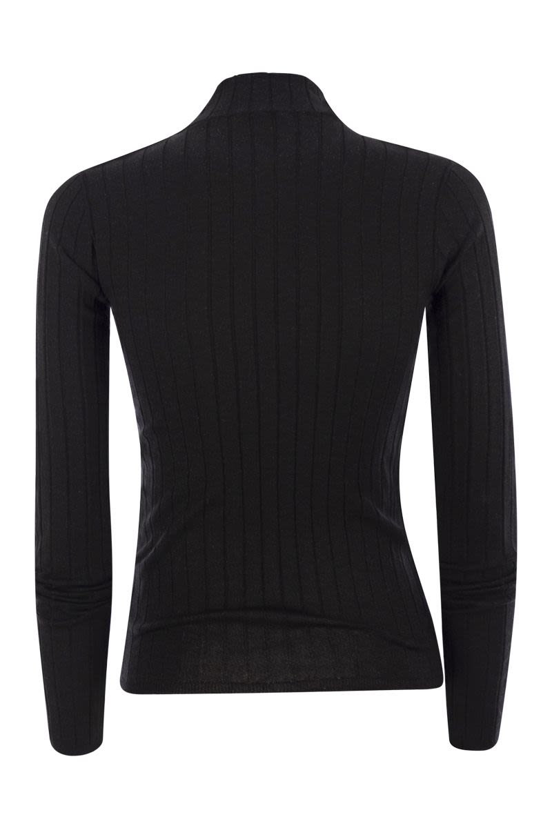 BRUNELLO CUCINELLI Lightweight Cashmere and Silk Broad Rib Sweater
