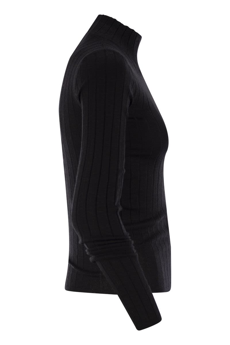 BRUNELLO CUCINELLI Lightweight Cashmere and Silk Broad Rib Sweater