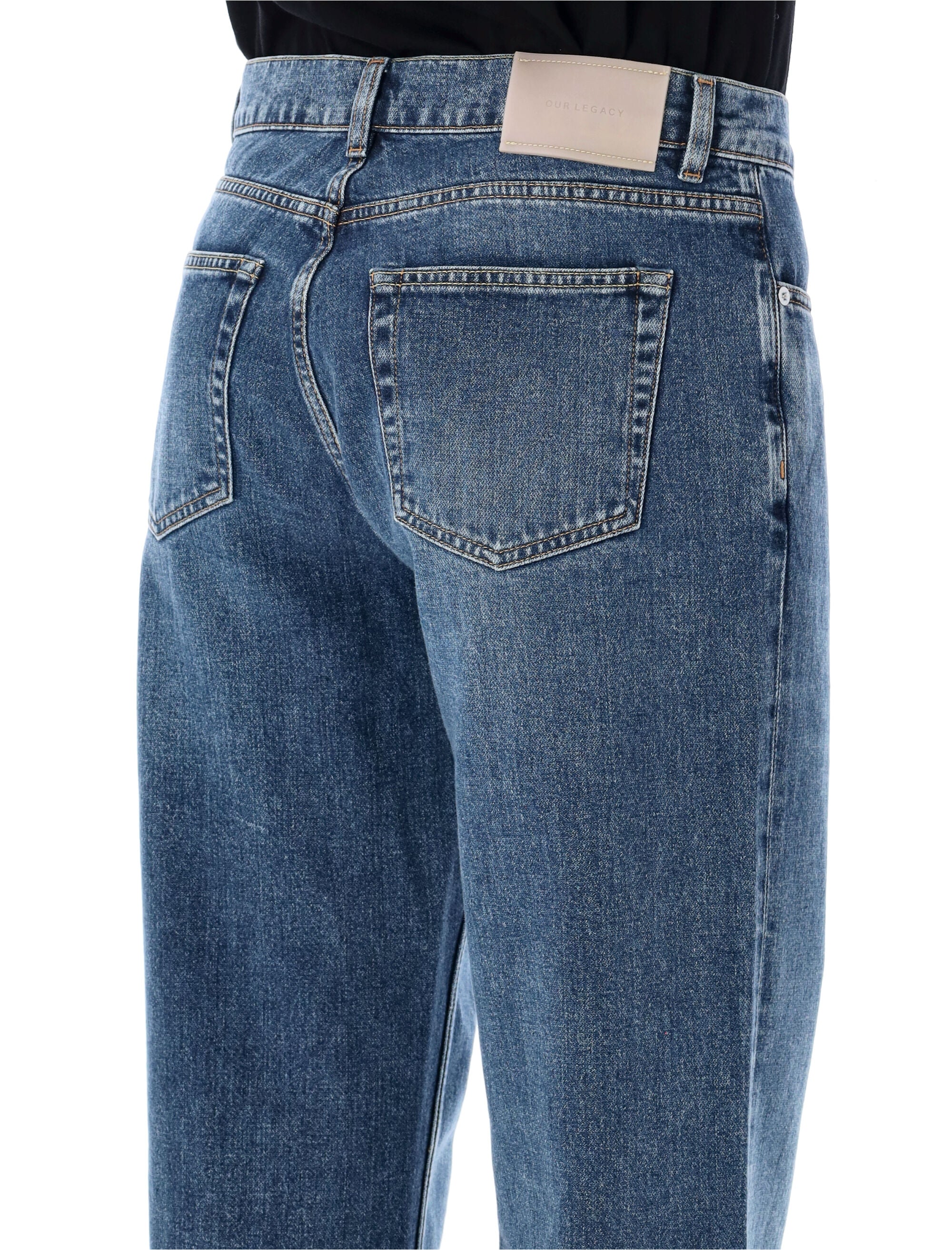 OUR LEGACY High Waisted Bootcut Jeans - Extended Length