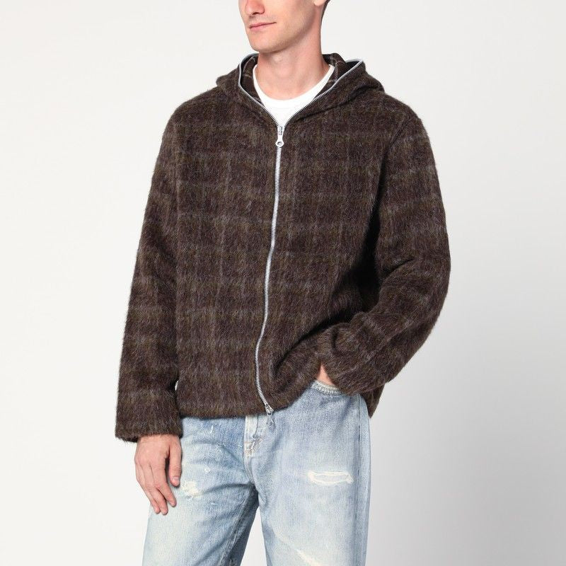 OUR LEGACY Check-Pattern Wool-Blend Sweatshirt for Men
