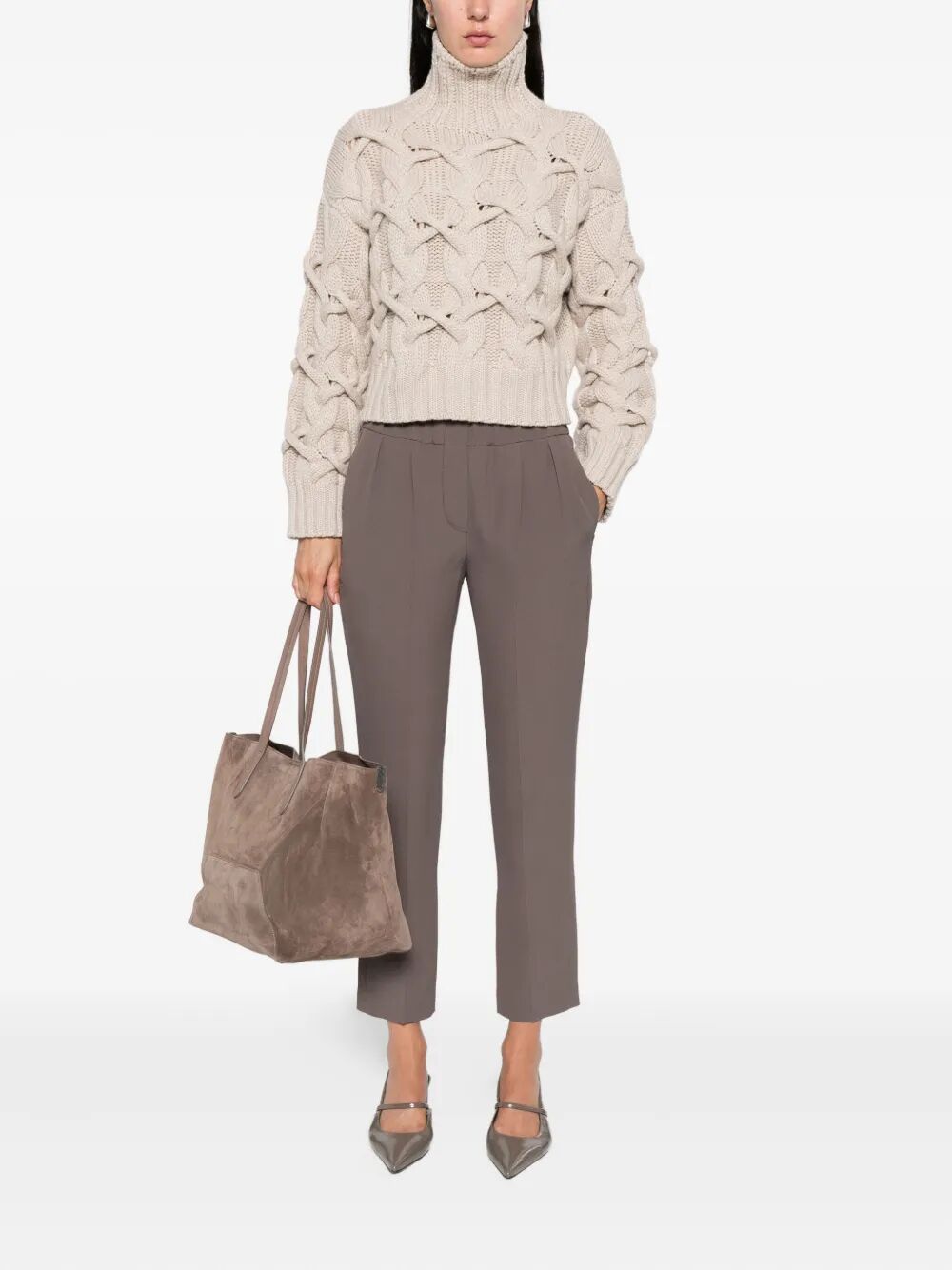 BRUNELLO CUCINELLI Cable-Knit Cashmere Sweater for Women - FW25