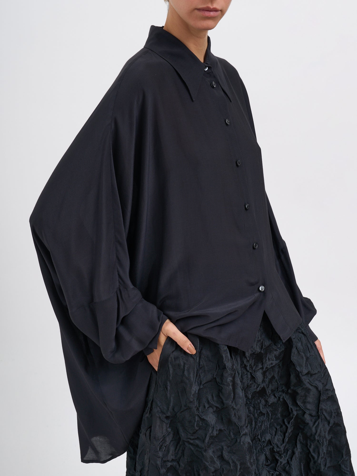 NOSTRASANTISSIMA Elegant Viscose and Silk Shirt