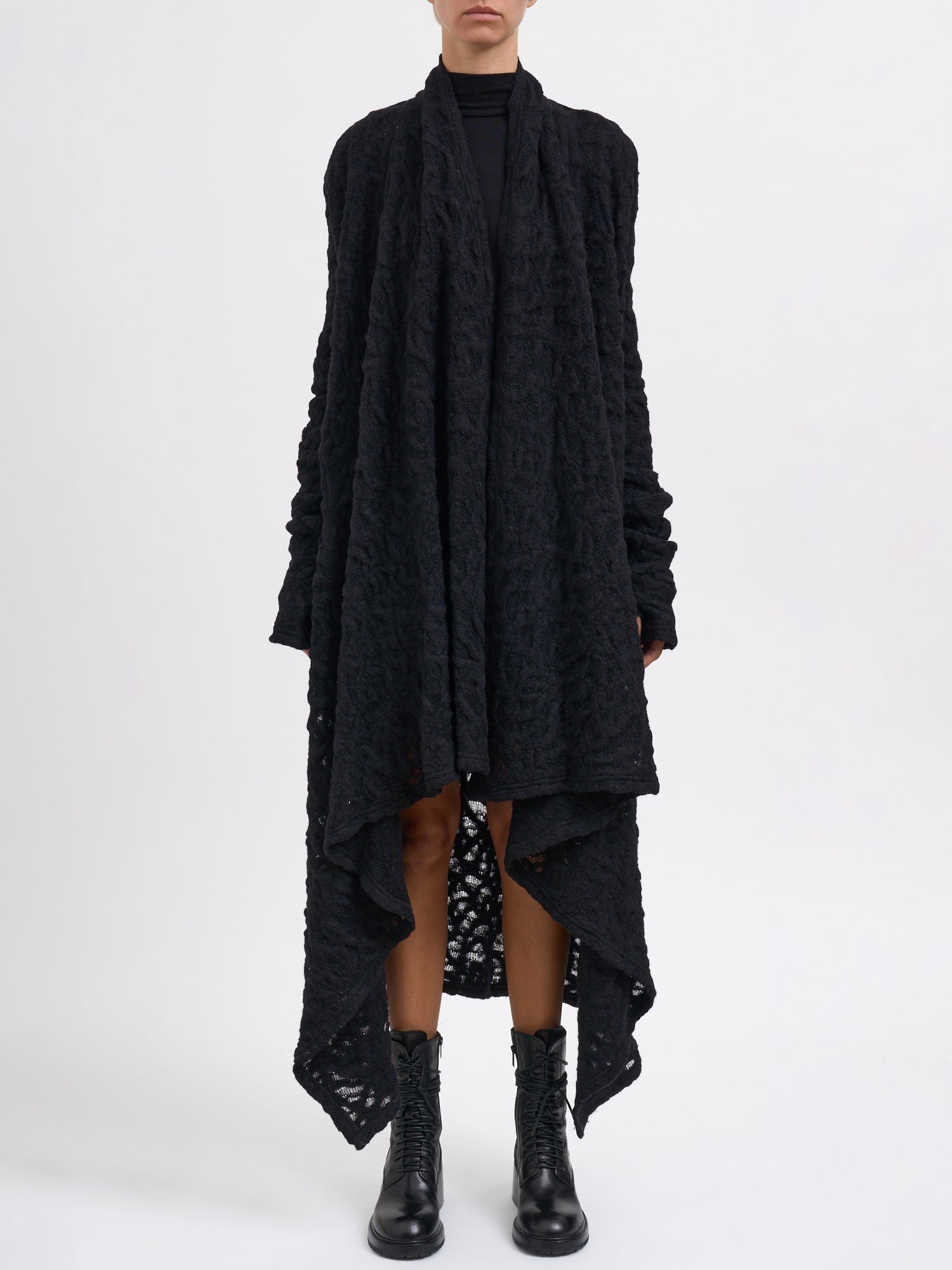 NOSTRASANTISSIMA Perforated Wool Hood for Women - FW25