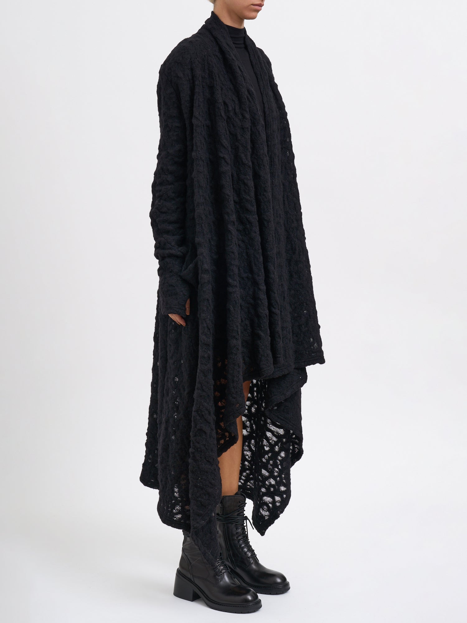 NOSTRASANTISSIMA Perforated Wool Hood for Women - FW25