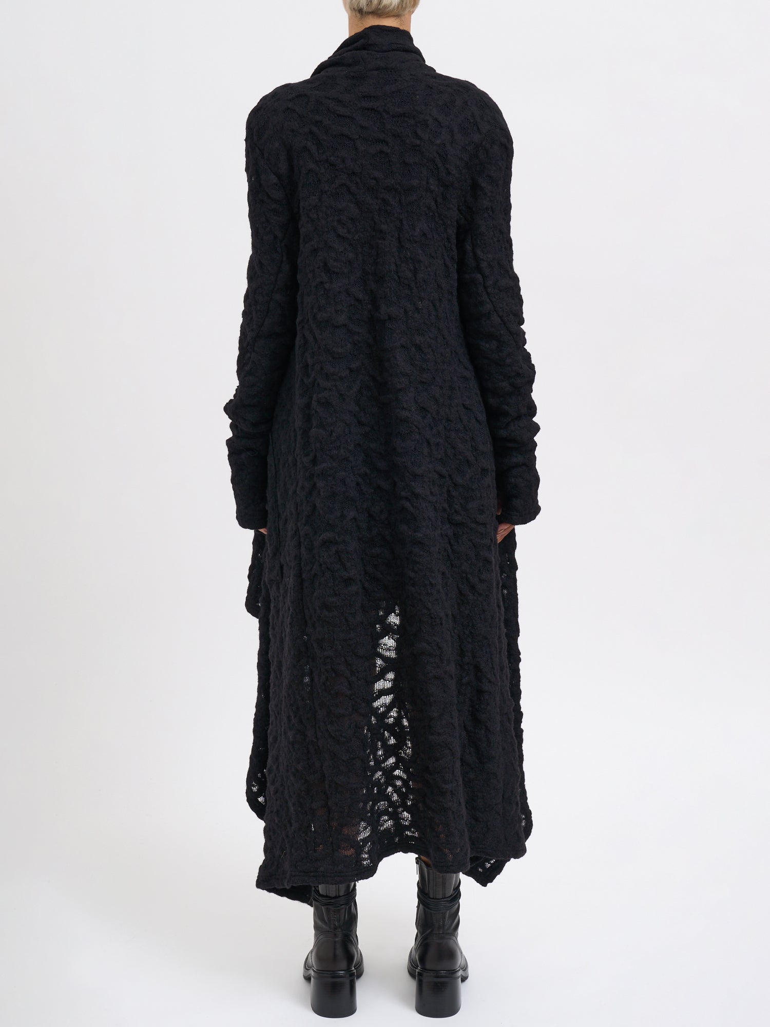 NOSTRASANTISSIMA Perforated Wool Hood for Women - FW25