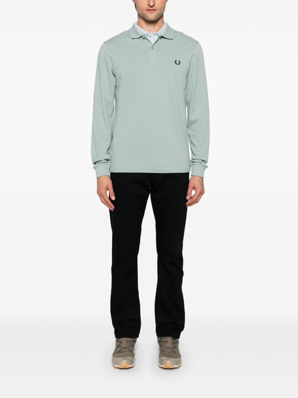 FRED PERRY Classic Long Sleeve Plain Shirt for Men
