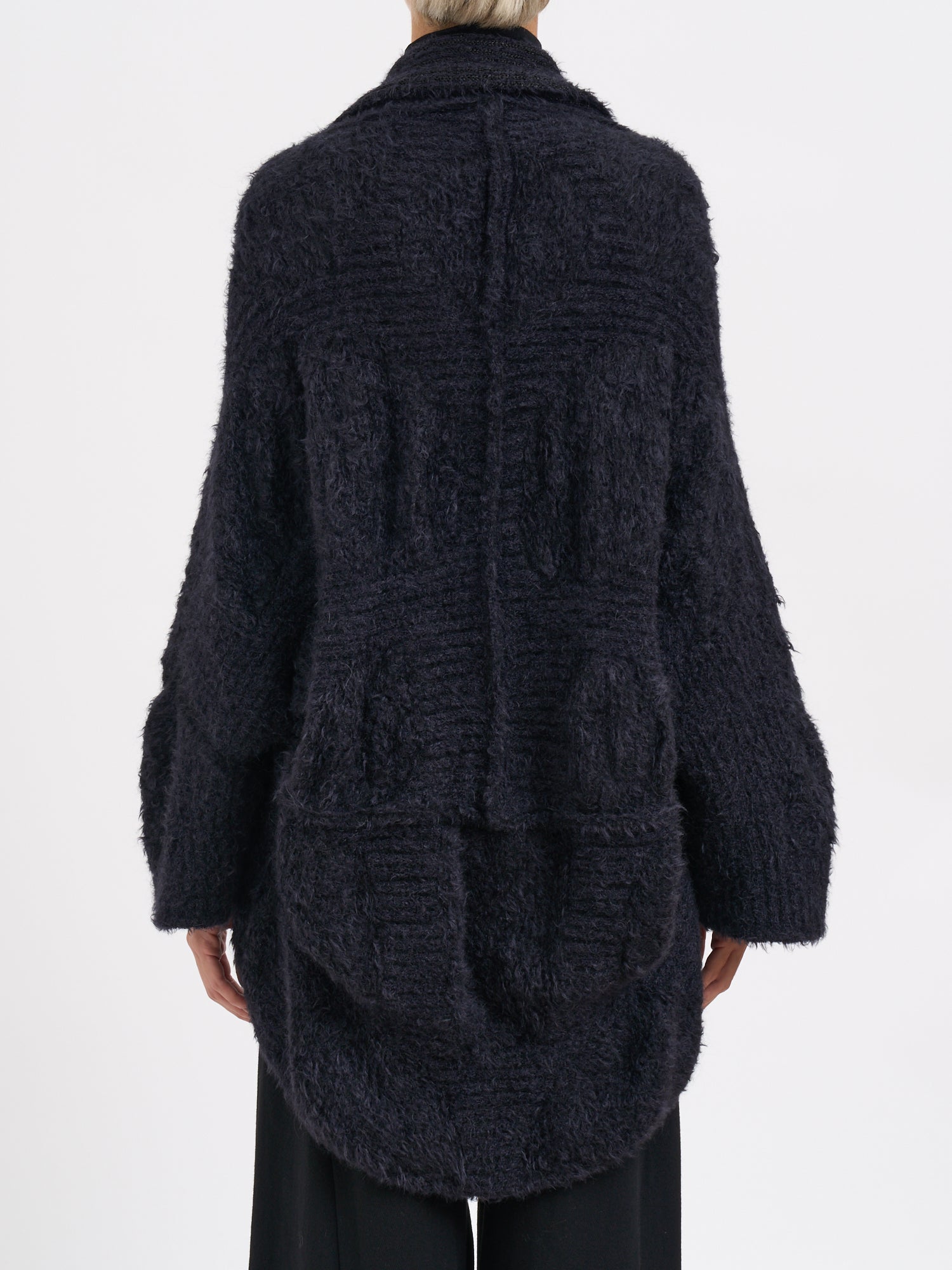 ALESSANDRA MARCHI Knit Cape with Side Pockets - Size 40