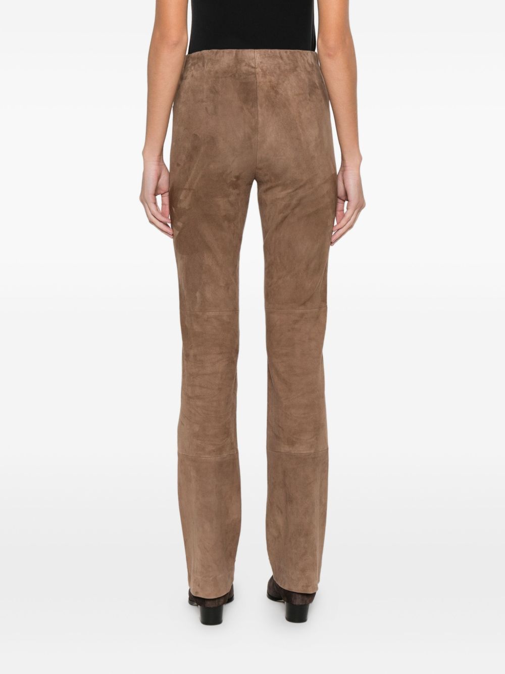 VIA MASINI 80 Flared Leg Leather Trousers