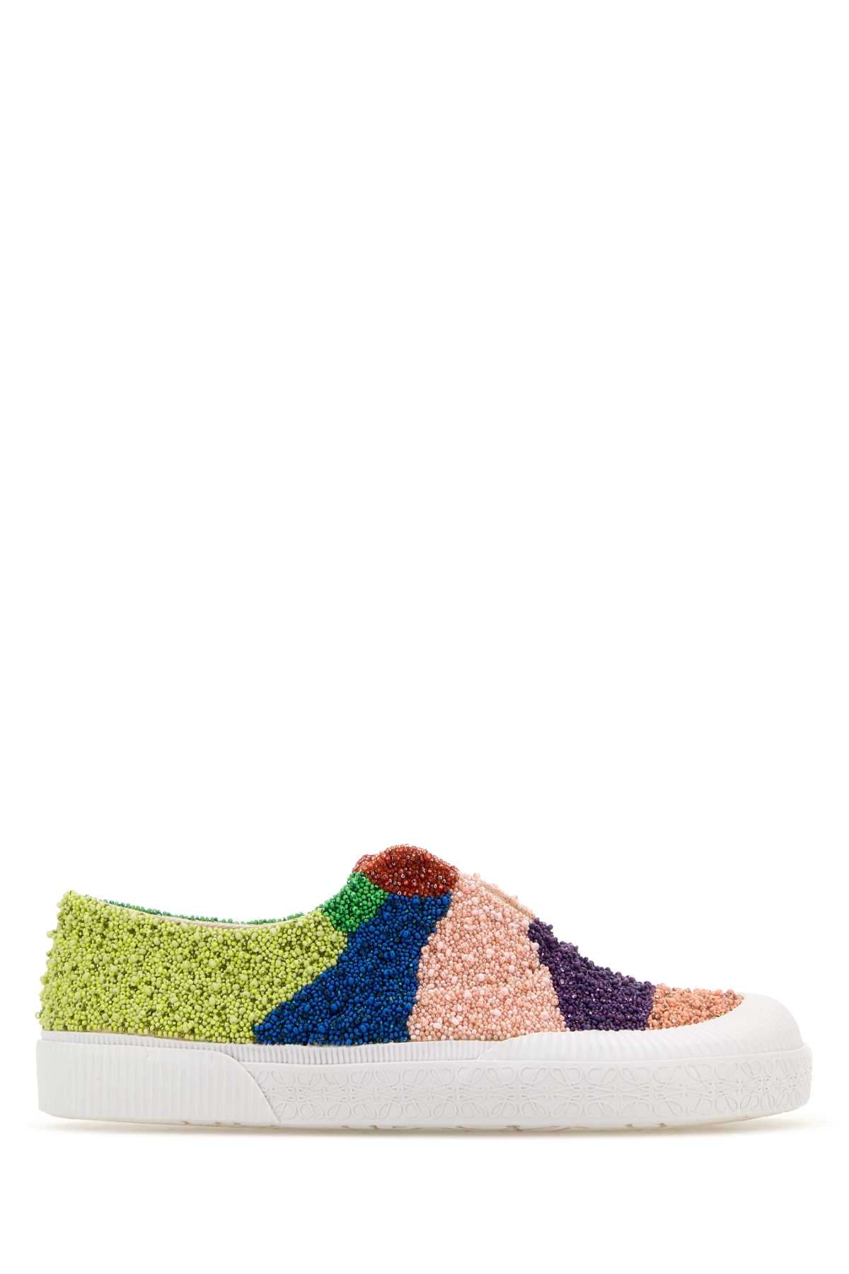 LOEWE Embellished Fabric Slip-On Sneakers for Men