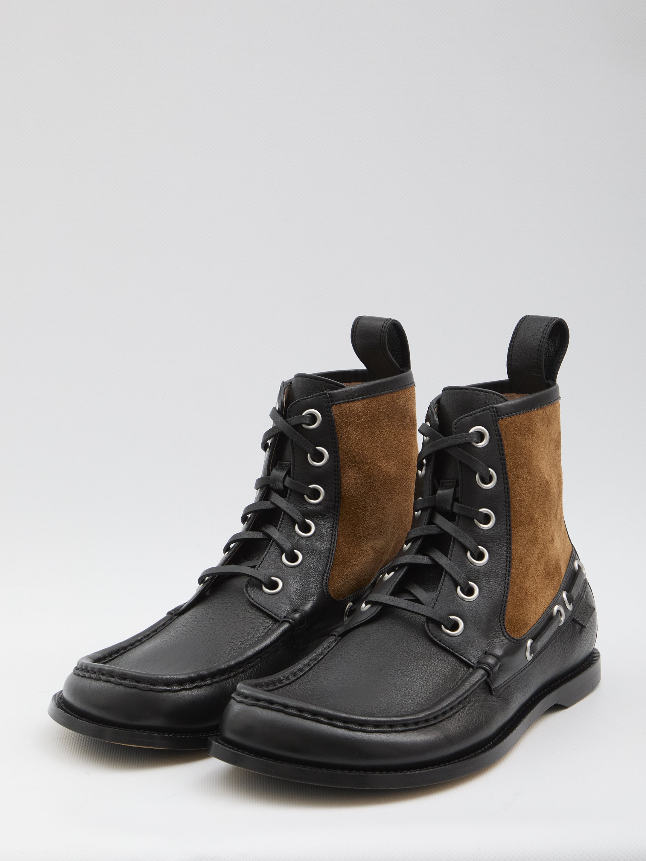 LOEWE Asymmetrical Rounded Toe Mini Loafer Booties