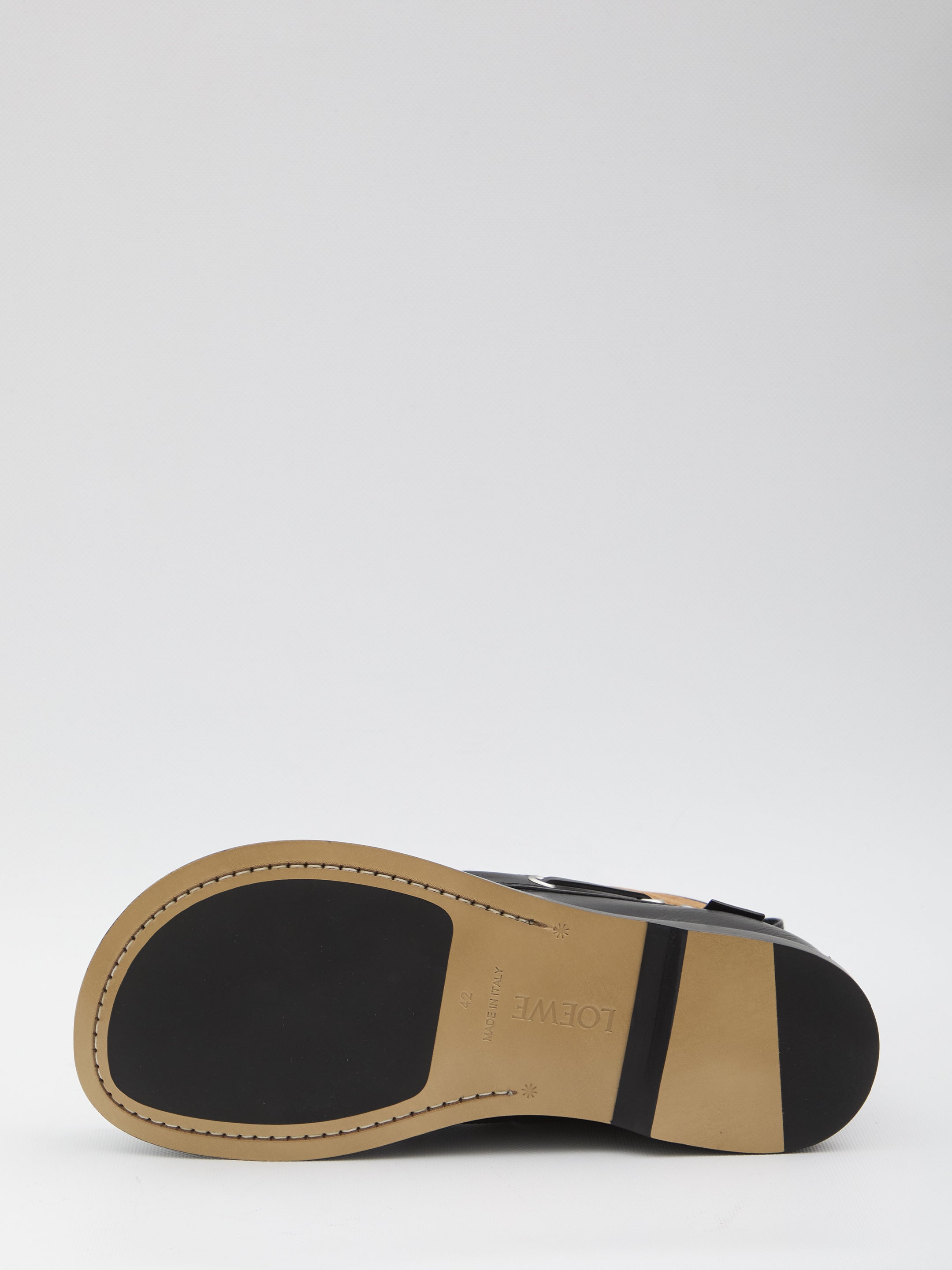 LOEWE Asymmetrical Rounded Toe Mini Loafer Booties