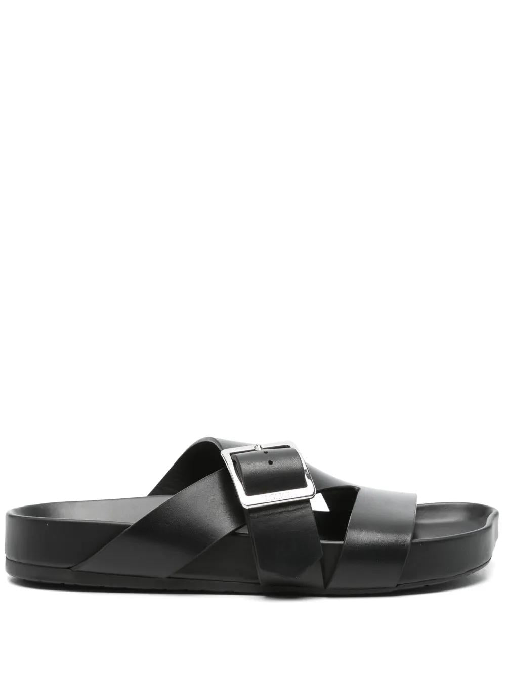 LOEWE Ease Buckle Leather Sandals for Men