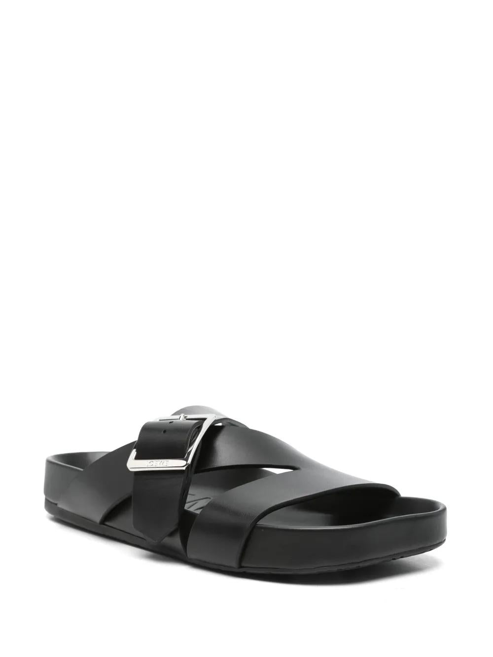 LOEWE Ease Buckle Leather Sandals for Men