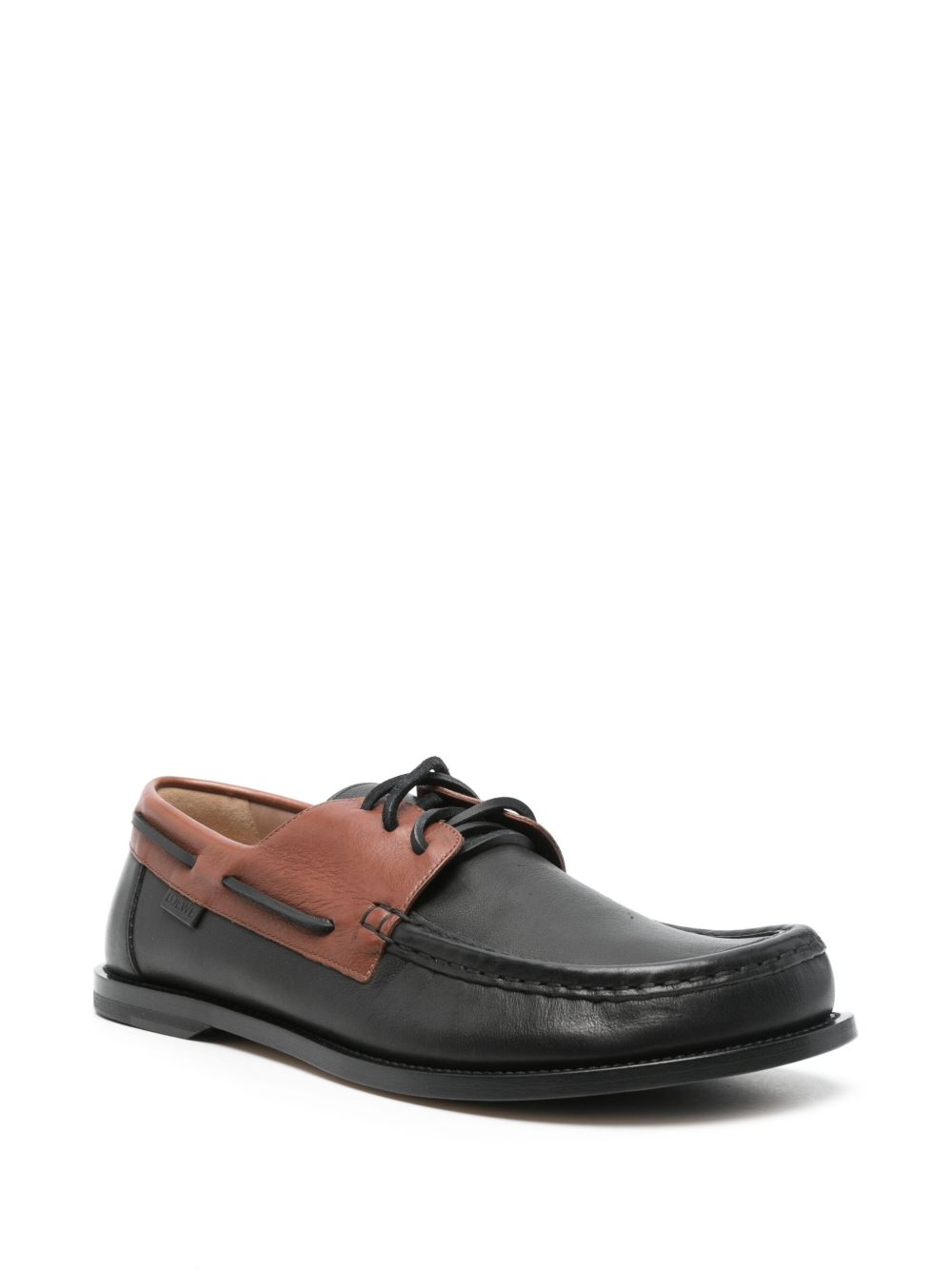 LOEWE Men's Mini Logo Lace-Up Boat Shoes