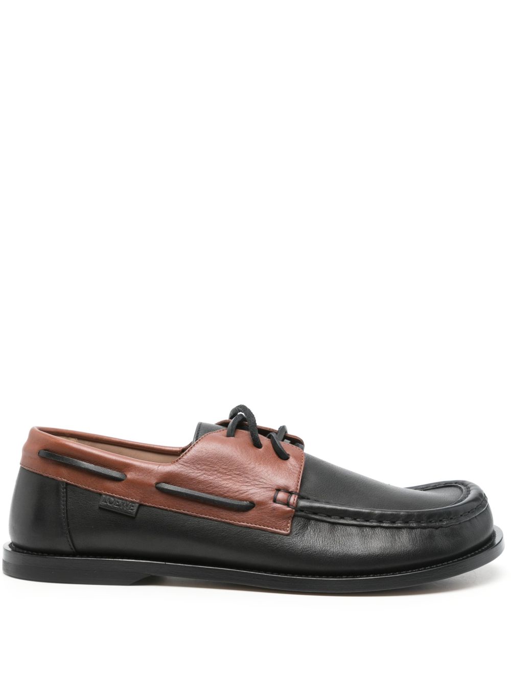 LOEWE Men's Mini Logo Lace-Up Boat Shoes