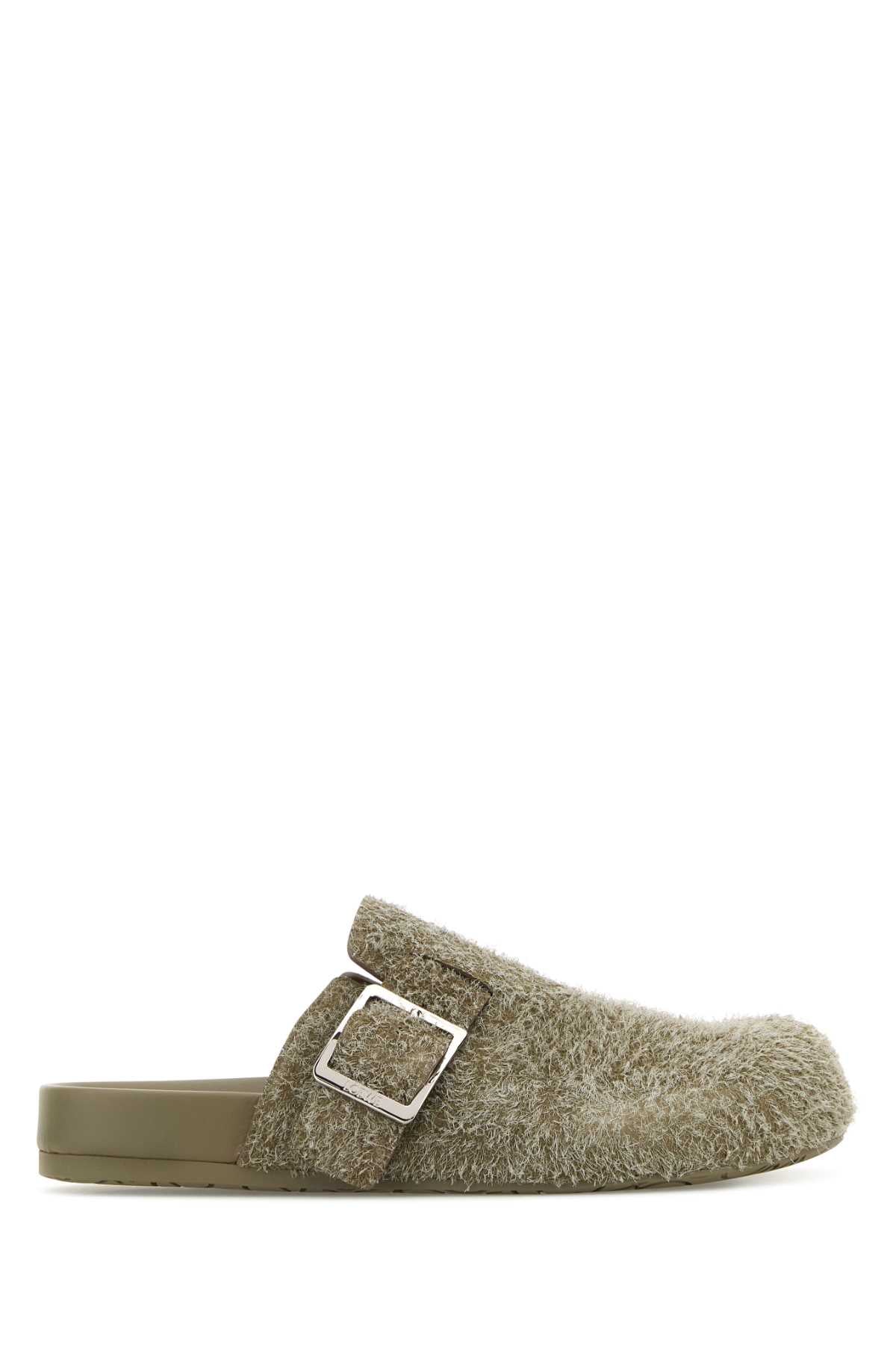 LOEWE Suede Ease Buckle Slippers for Men