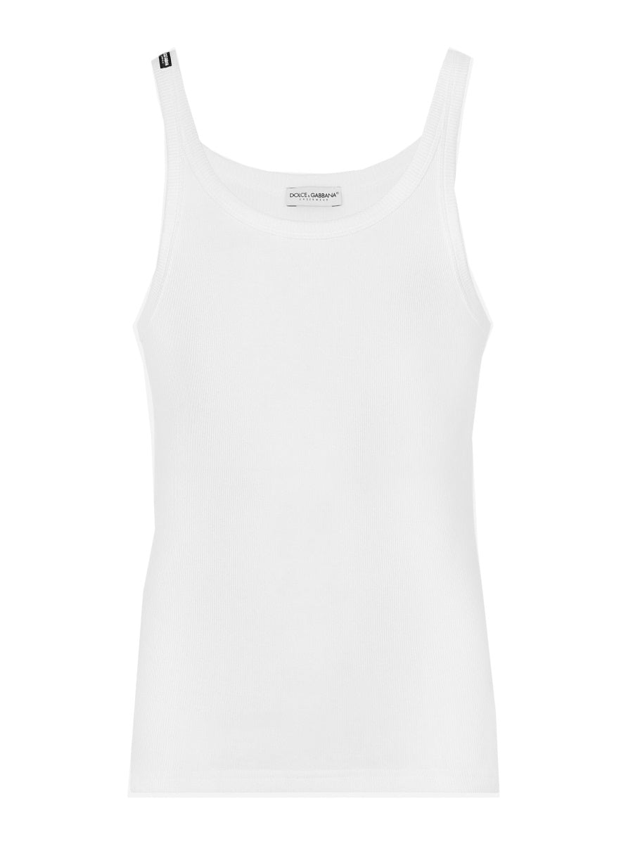 DOLCE & GABBANA Cotton Blend Sleeveless T-Shirt for Men - Spring/Summer 2025