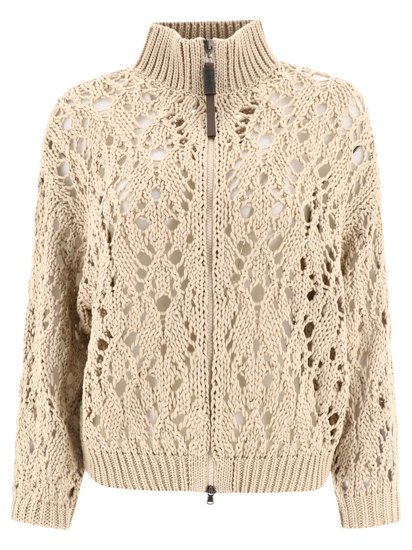 BRUNELLO CUCINELLI Lace Stitch Cardigan for Women