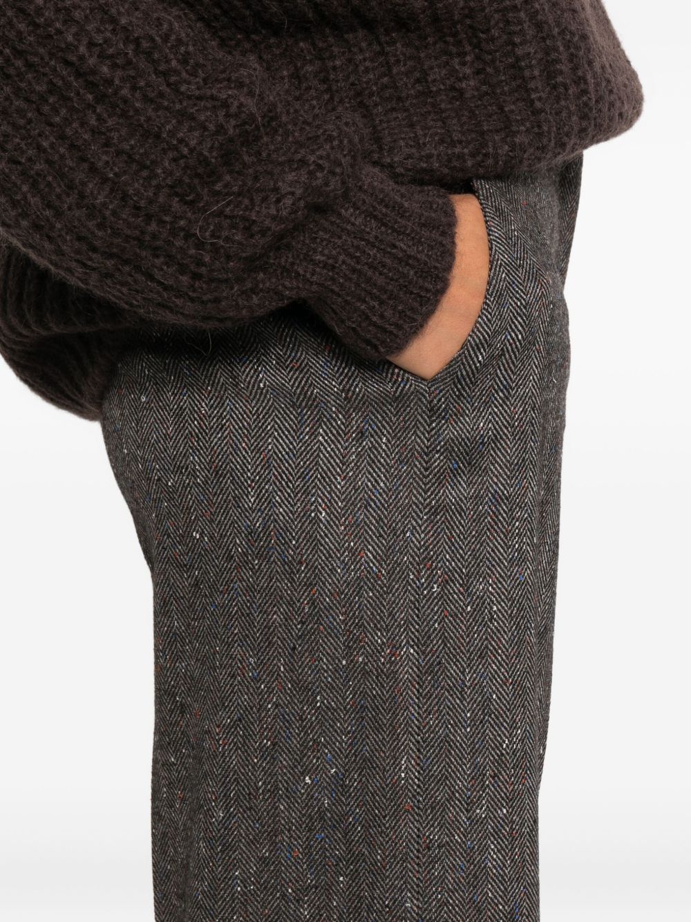VIA MASINI 80 Textured Buttoned Pants