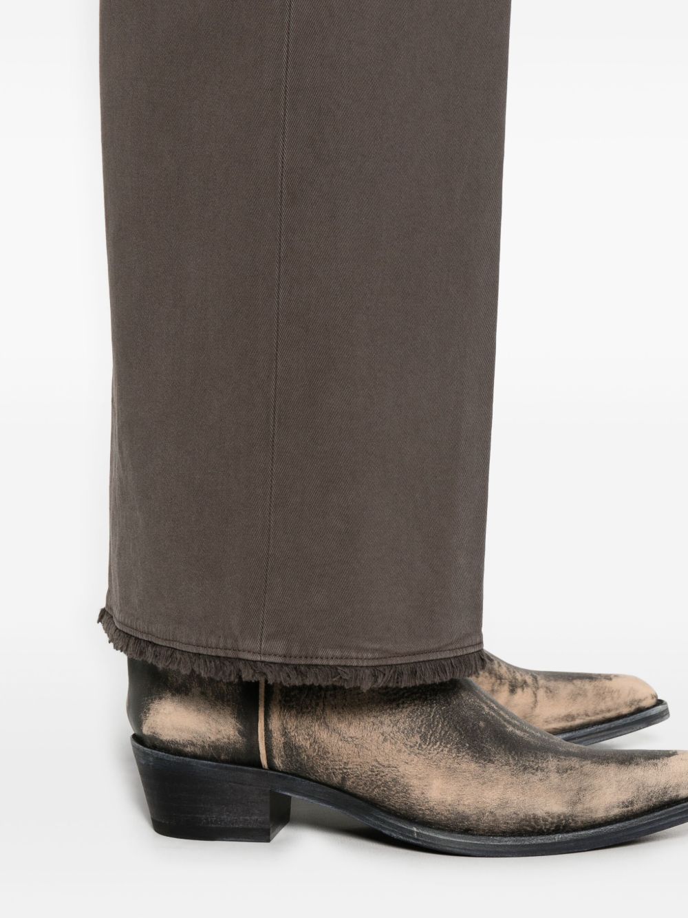 VIA MASINI 80 Wide-Leg Trousers with Frayed Hem for Women