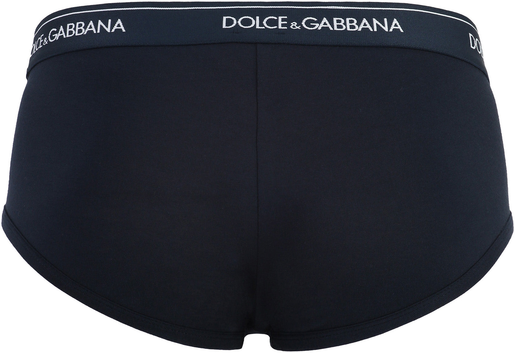 DOLCE & GABBANA Set of Two Cotton Briefs with Logoed Elastic Band