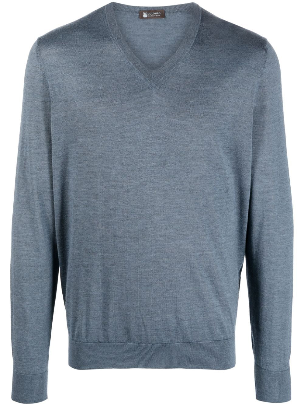 COLOMBO Men's V Neck Cashmere Blend Sweater