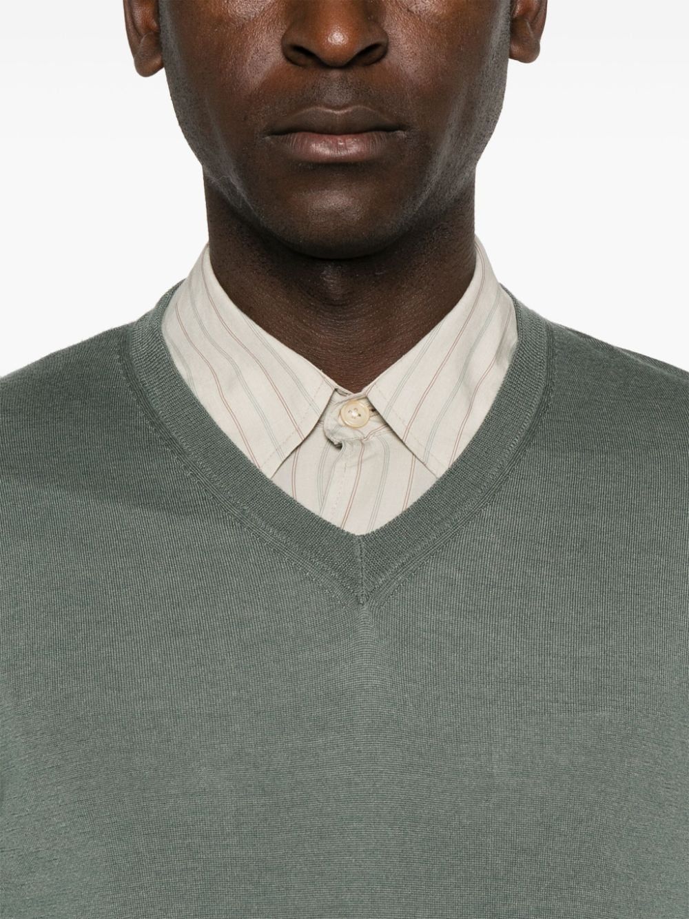 COLOMBO V Neck Sweater for Men - Cashmere & Silk Blend