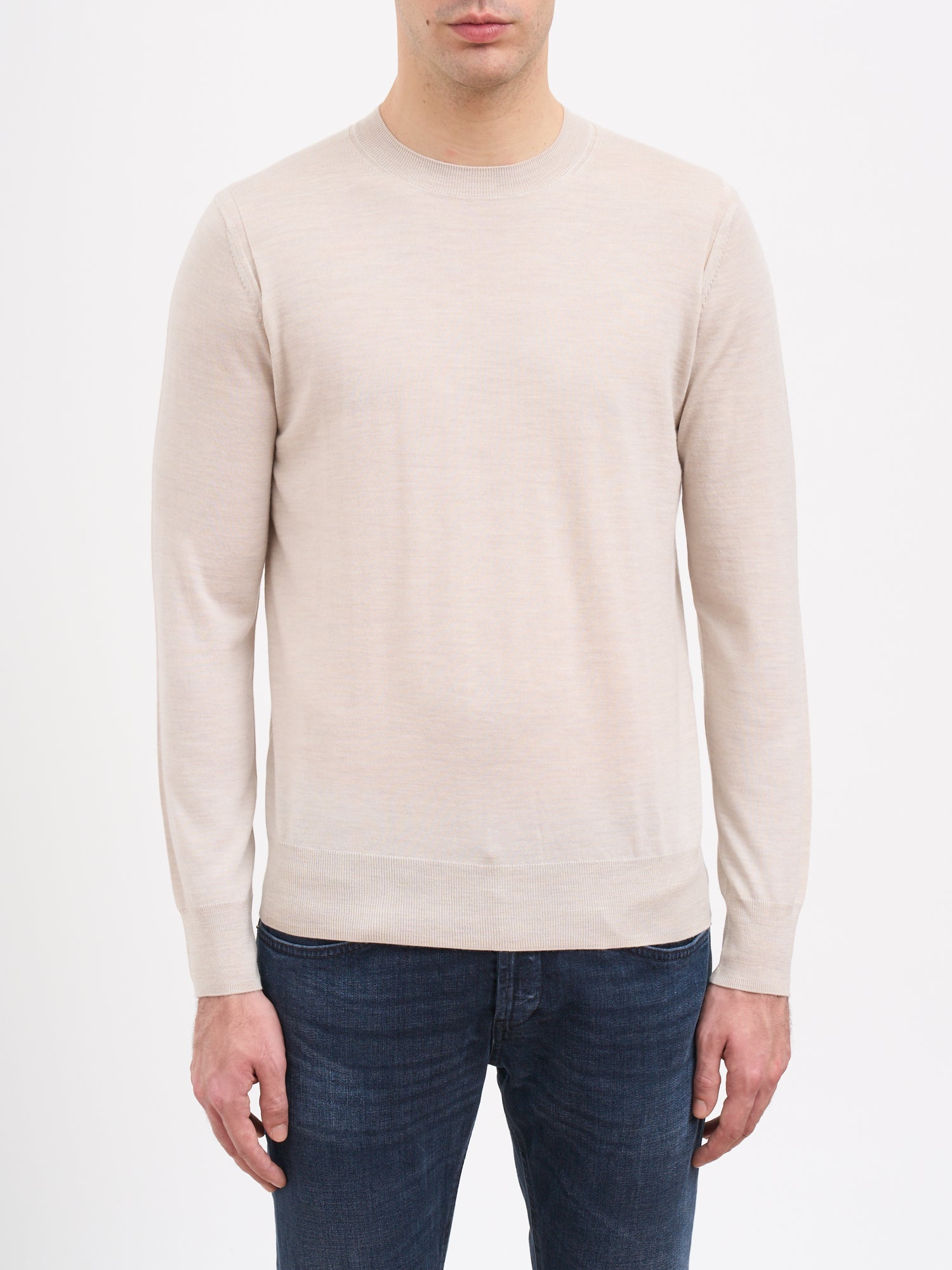 PAOLO PECORA Crew Neck Wool Sweater - Size Medium