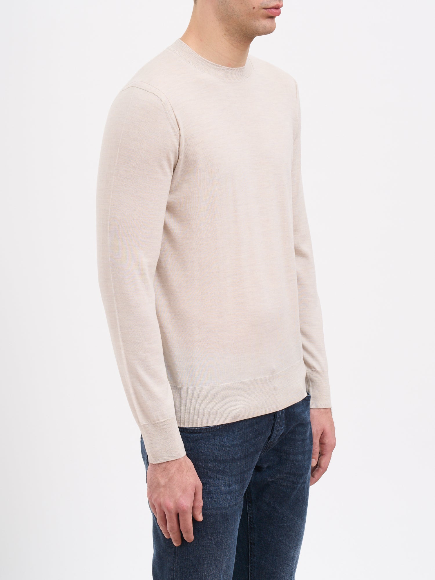 PAOLO PECORA Crew Neck Wool Sweater - Size Medium