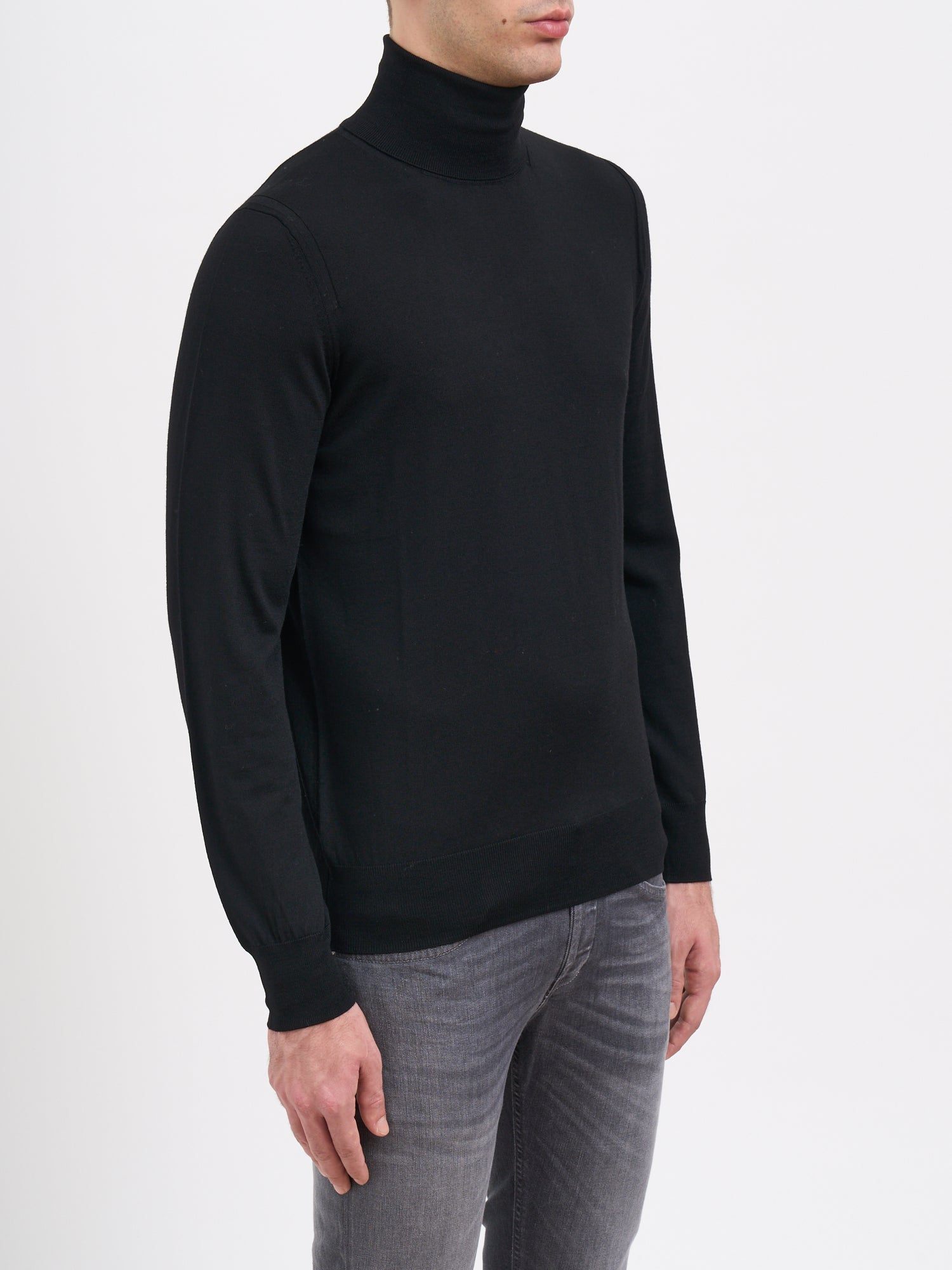 PAOLO PECORA Wool High Neck Sweater - Medium Size
