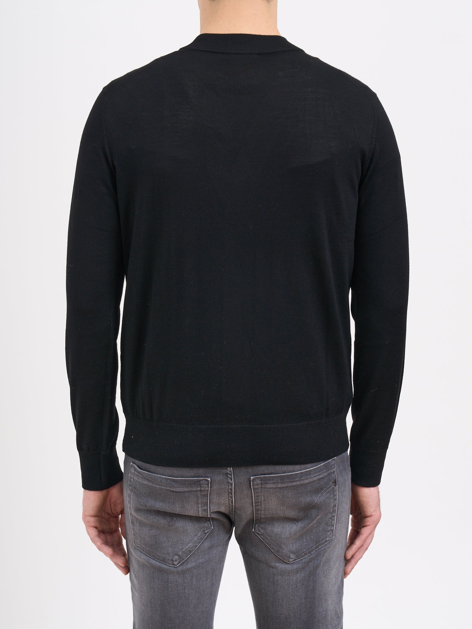 PAOLO PECORA Classic V-Neck Virgin Wool Cardigan - Size Available