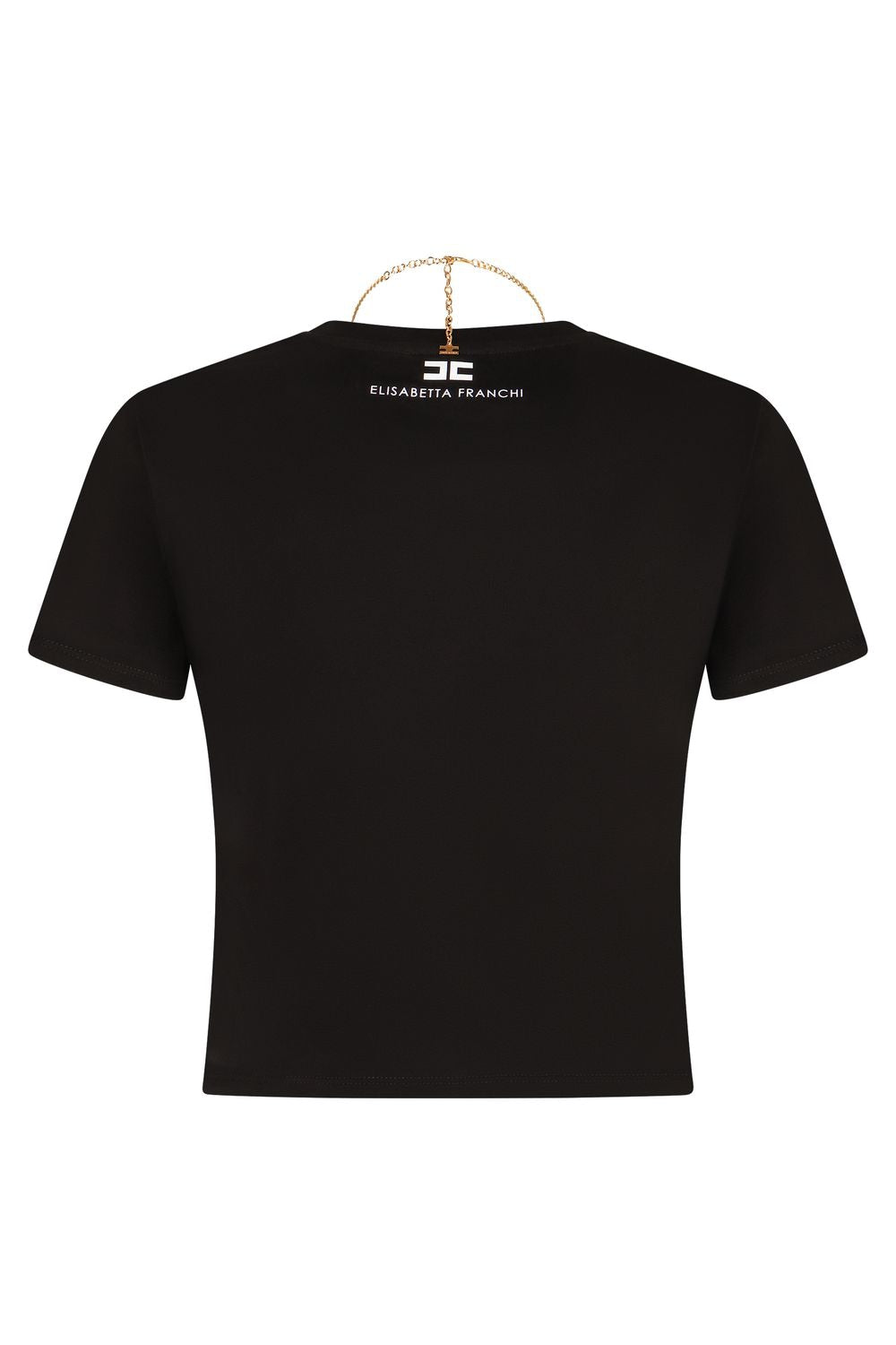ELISABETTA FRANCHI Logo Detail Cropped T-Shirt