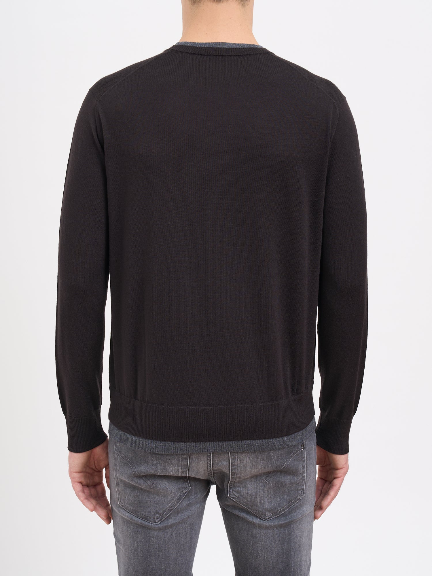 PAOLO PECORA Crew Neck Wool Sweater - Size Medium