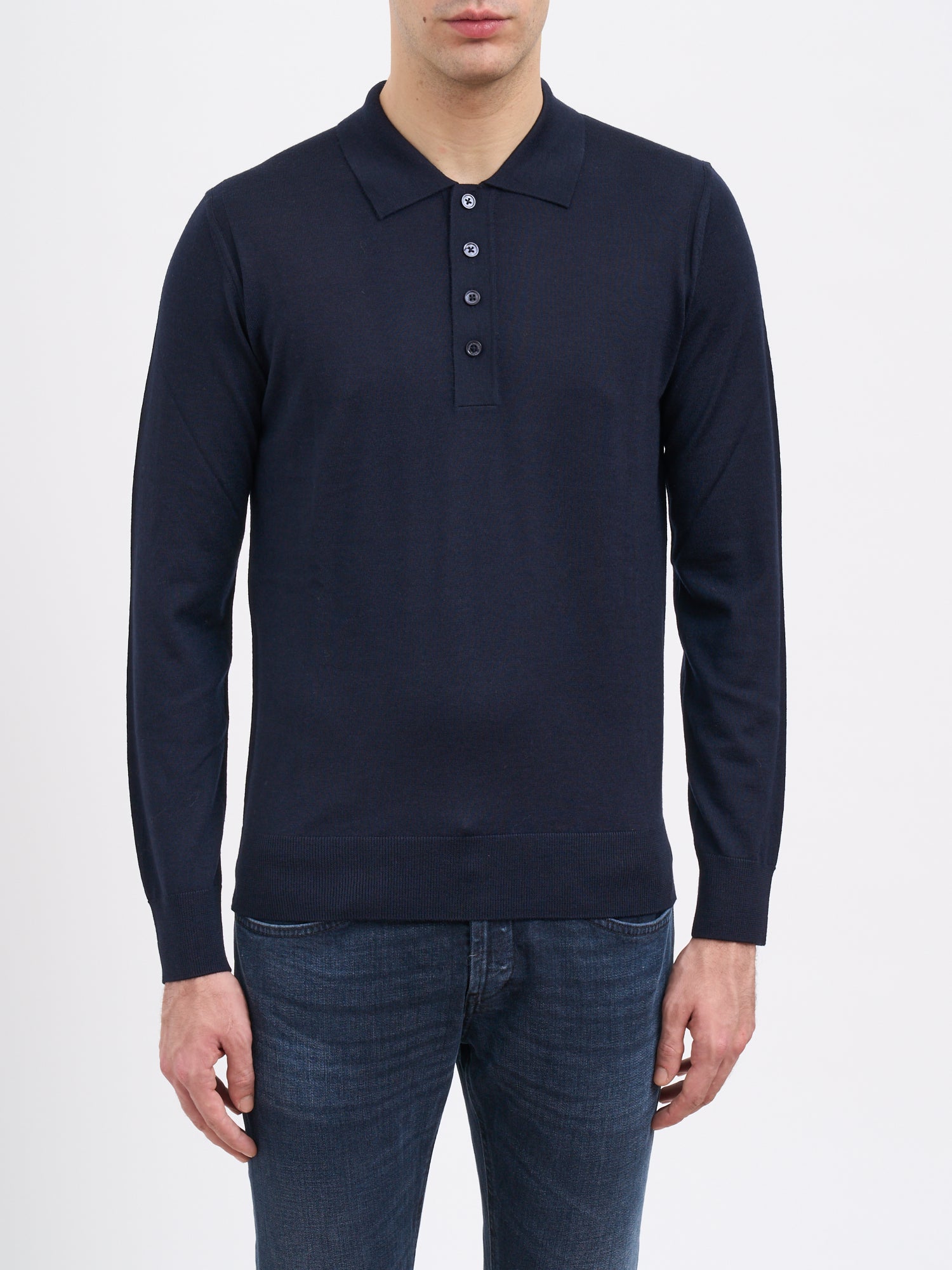 PAOLO PECORA Classic Crew Neck Wool Sweater - Size Medium