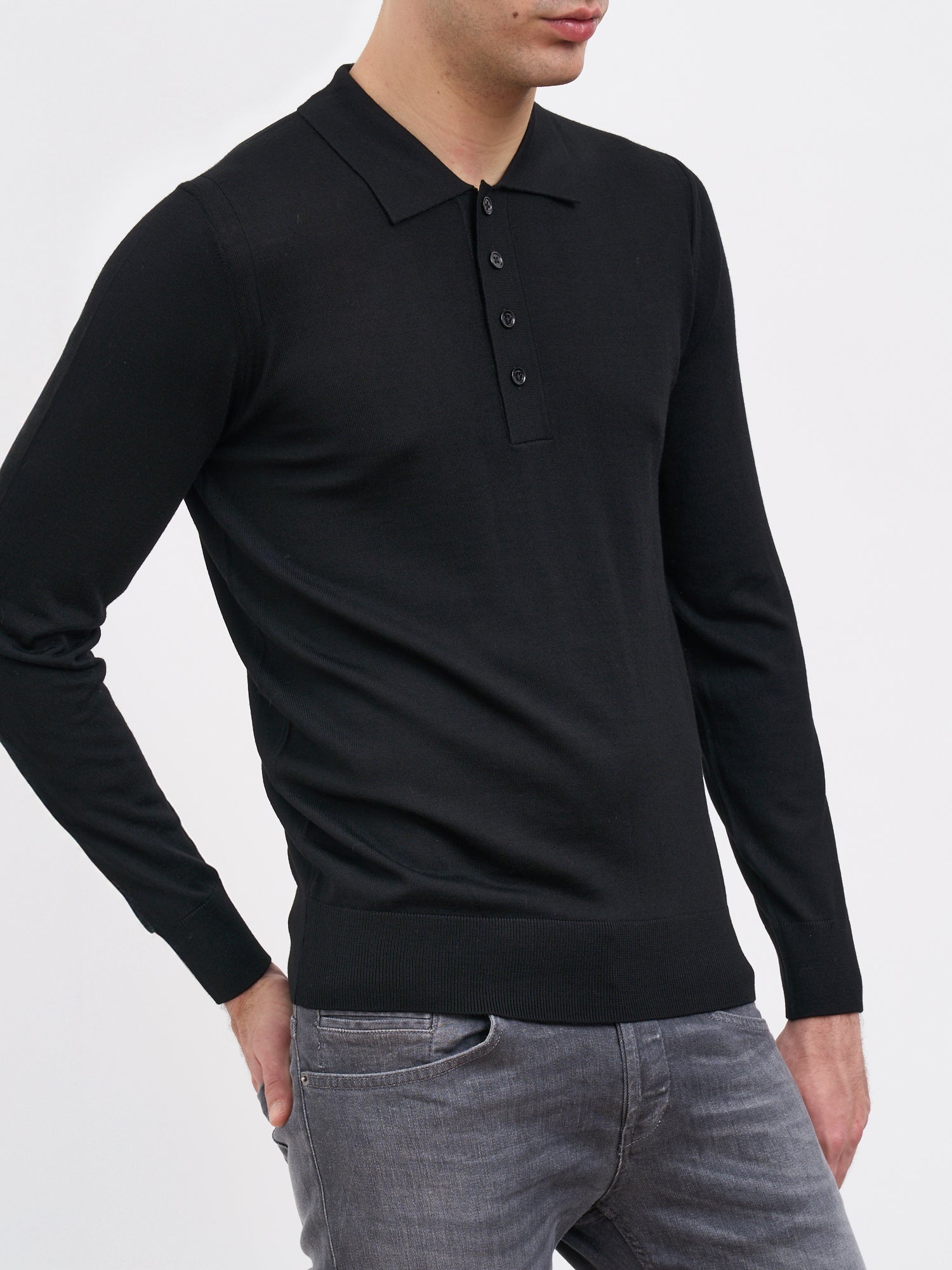 PAOLO PECORA Men's Crew Neck 100% Virgin Wool Sweater - Medium Size