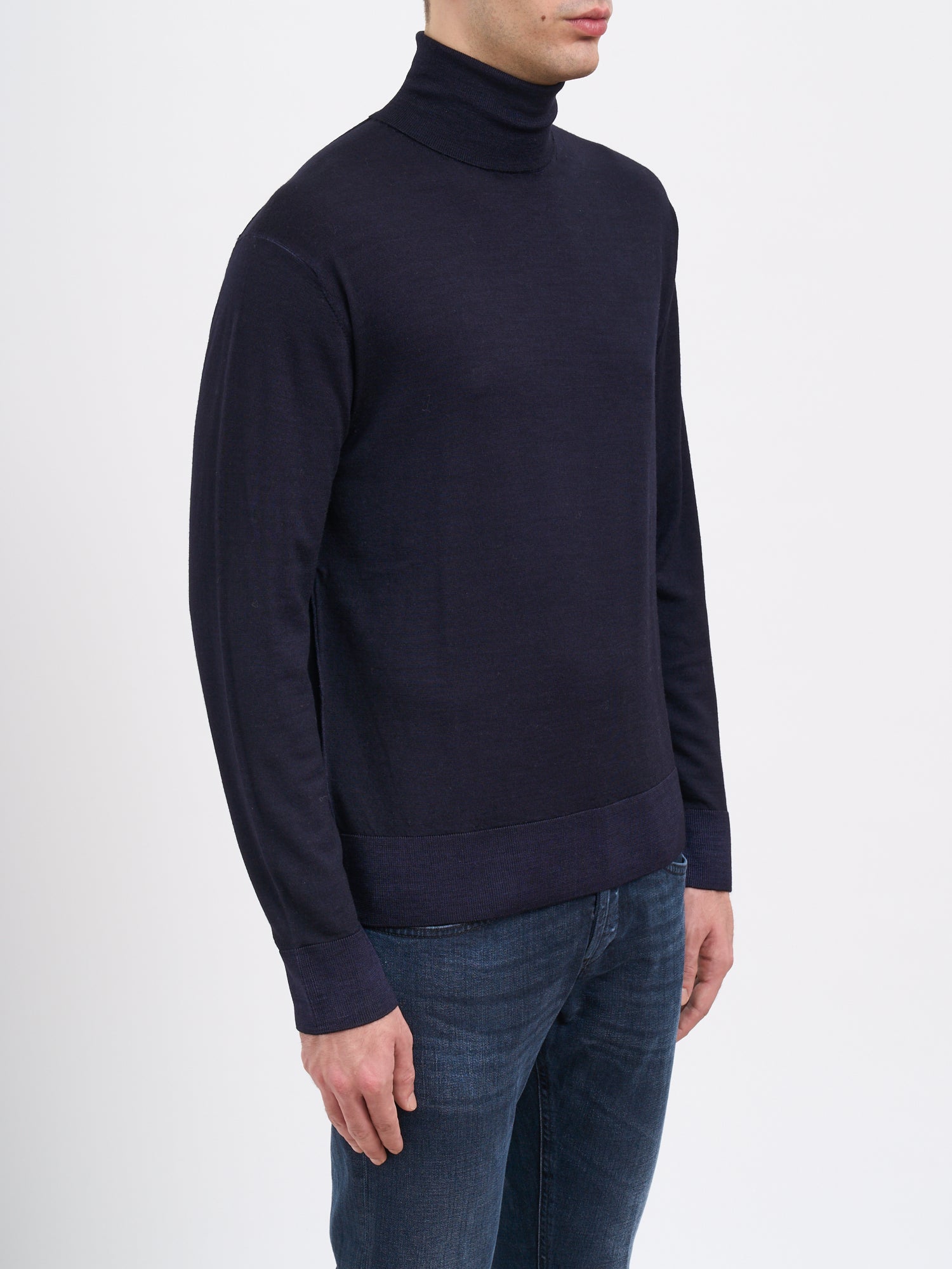 PAOLO PECORA Wool High Neck Sweater - Medium Size