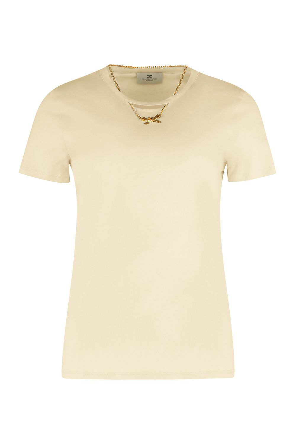 ELISABETTA FRANCHI Mini Chain Detail T-Shirt for Women