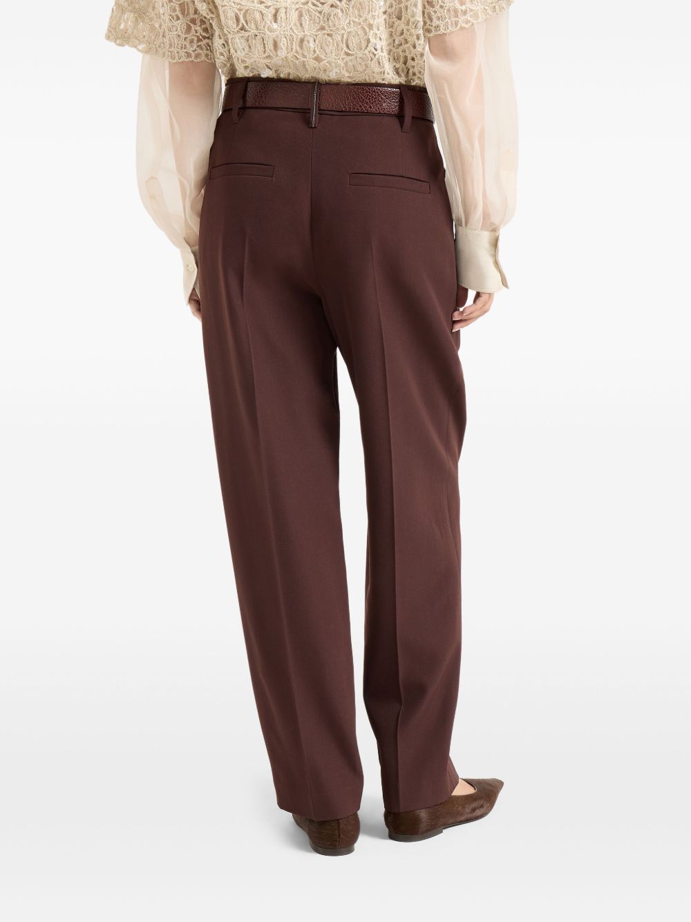 BRUNELLO CUCINELLI Elegant Pleated Wool Blend Trousers for Women