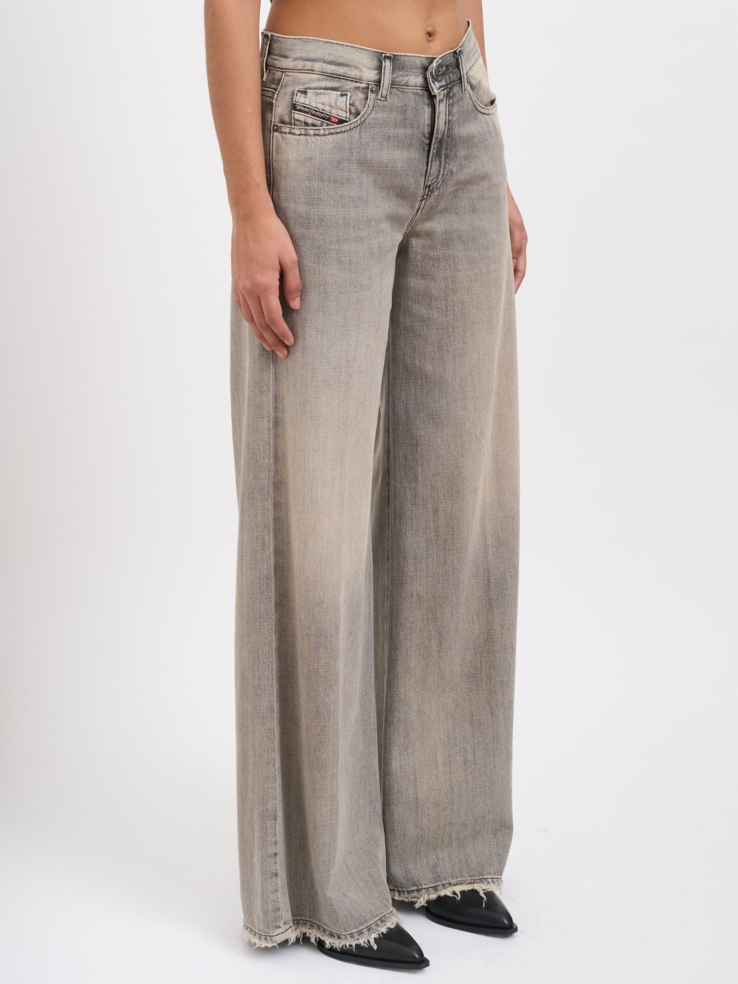 DIESEL Wide Leg Denim Pants - Size 25