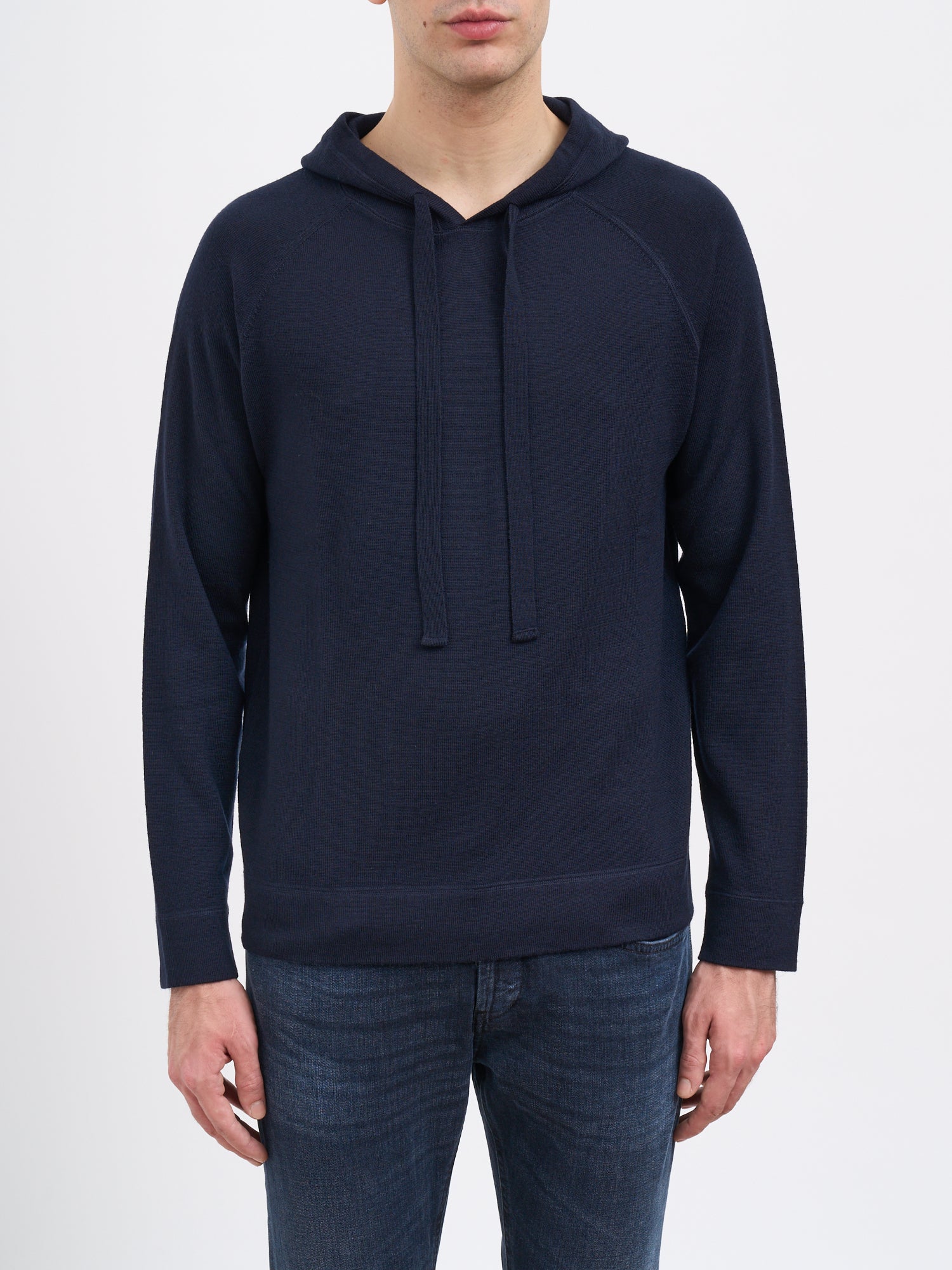 PAOLO PECORA Men's Hooded Wool Sweater - Size M