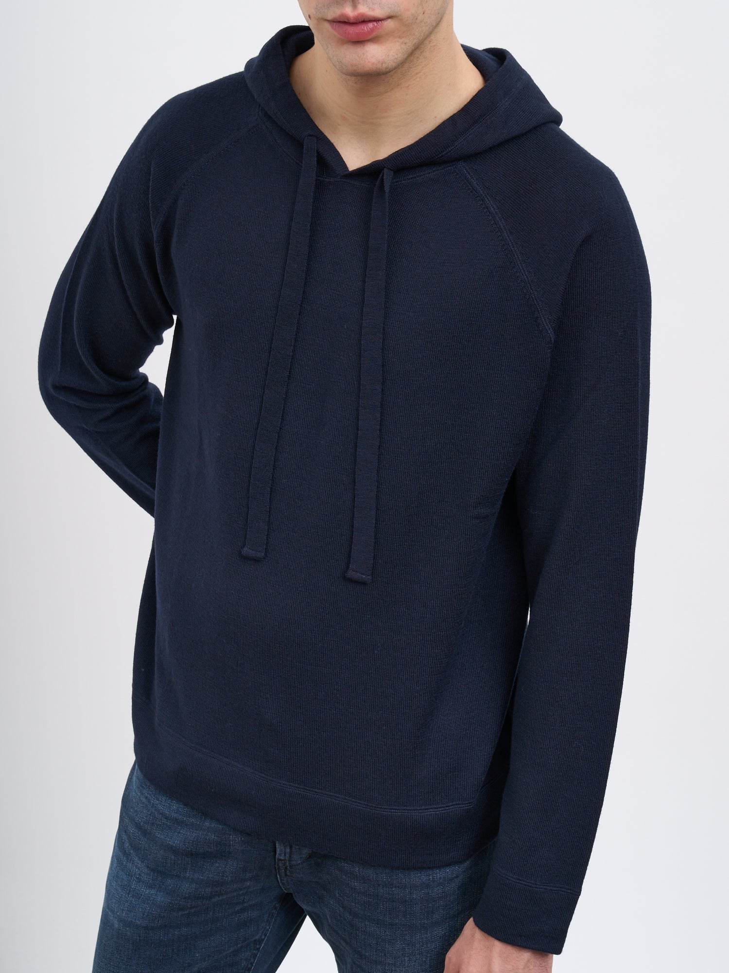 PAOLO PECORA Men's Hooded Wool Sweater - Size M