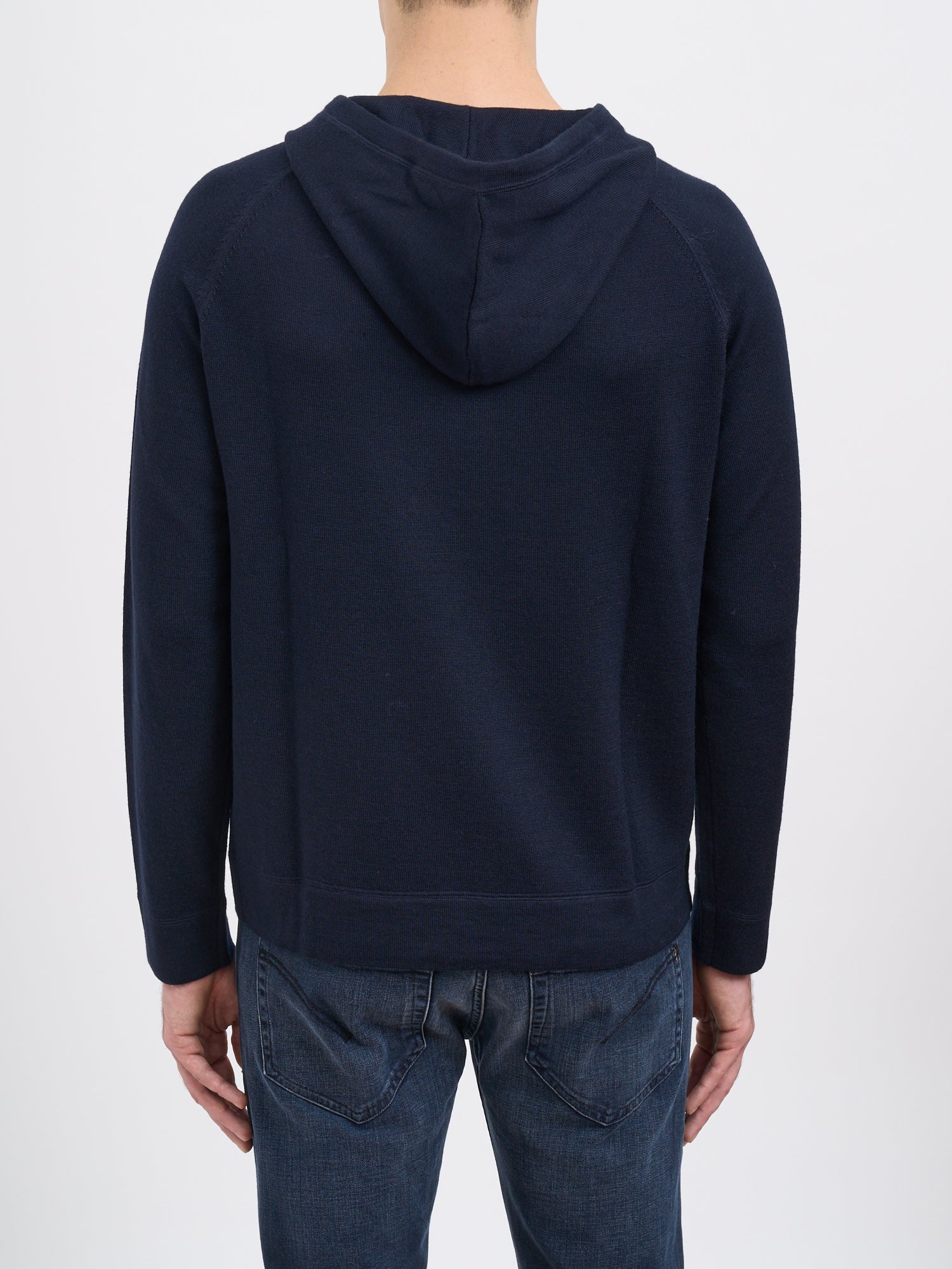 PAOLO PECORA Men's Hooded Wool Sweater - Size M