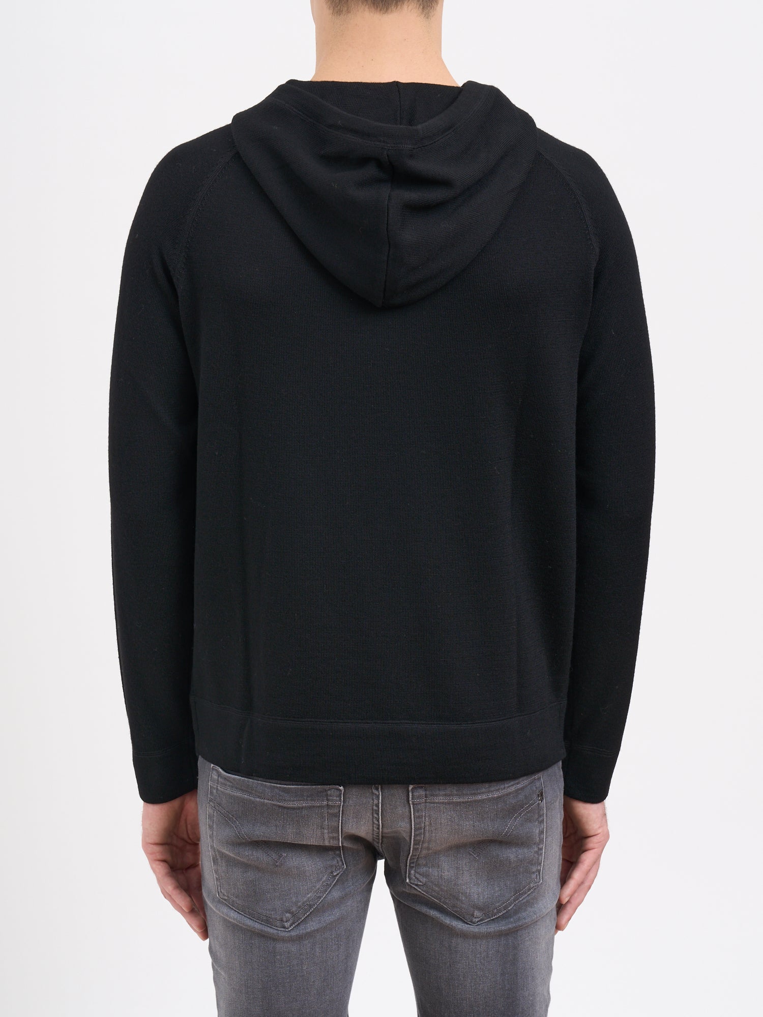 PAOLO PECORA Men's Wool Sweater with Hood - Size M