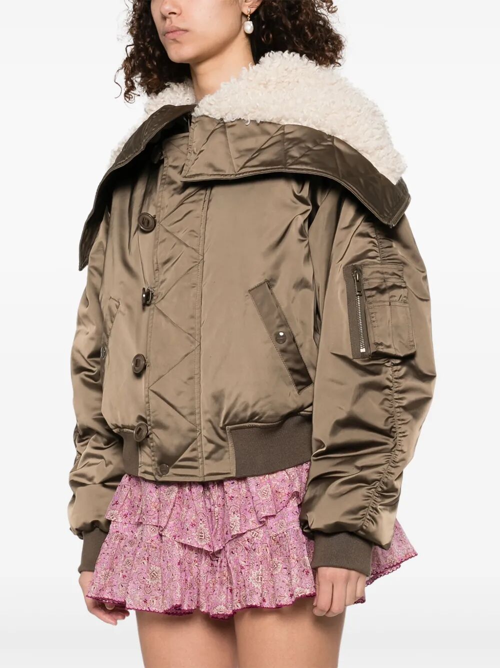 ISABEL MARANT ETOILE Mini Quilted Satin Jacket